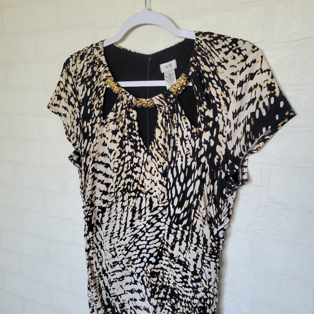 Cache Ruched Studded Cutout Dress - Picture 5 of 8